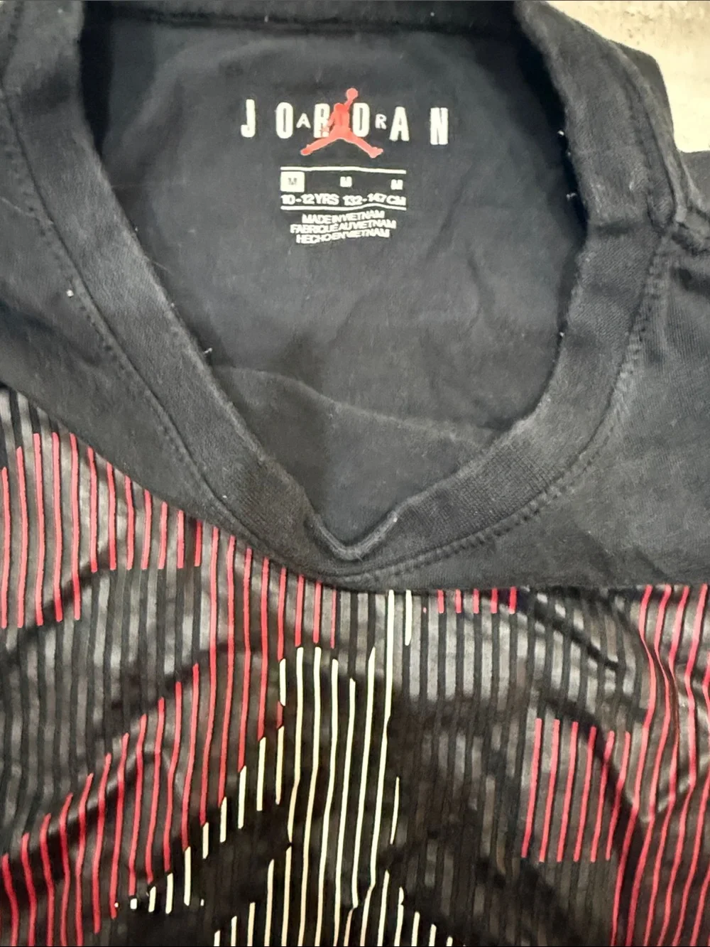 Jordan Black Short-Sleeve Tee with Red '23' Graphic